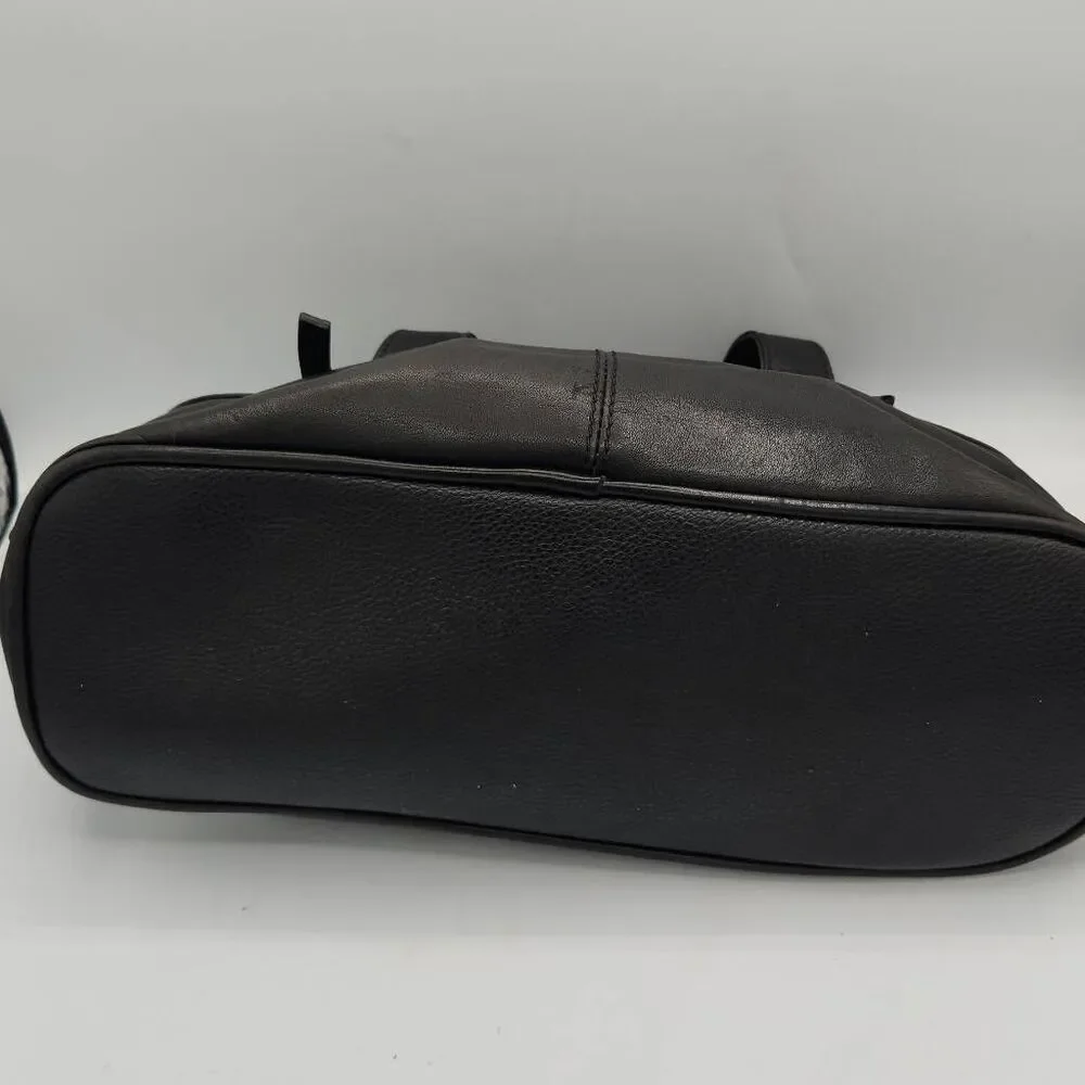 Relativity black leather satchel bag